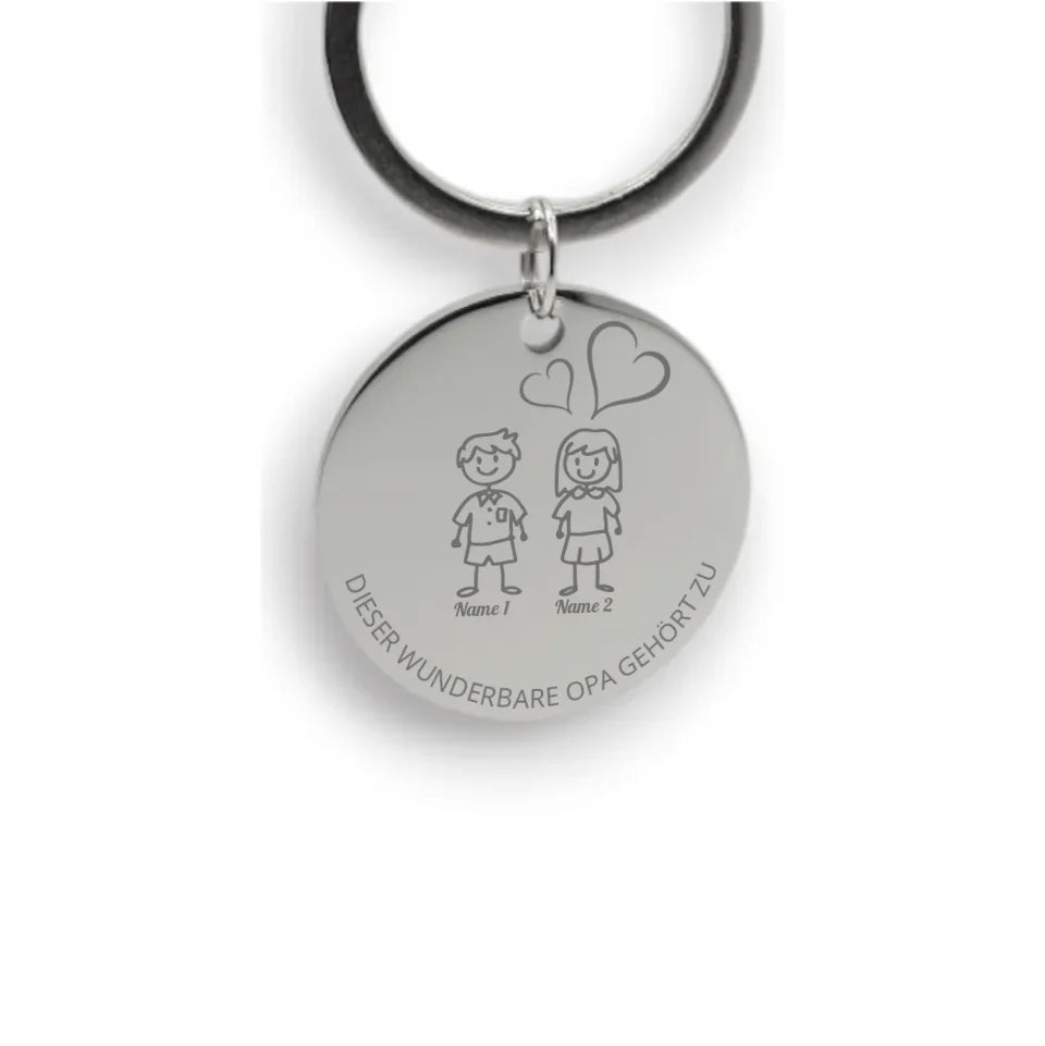 Edelstahl Anhänger Rund 30mm Silber eine Seite
